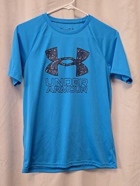 Under Armour Bright Blue Logo Athletic Tee